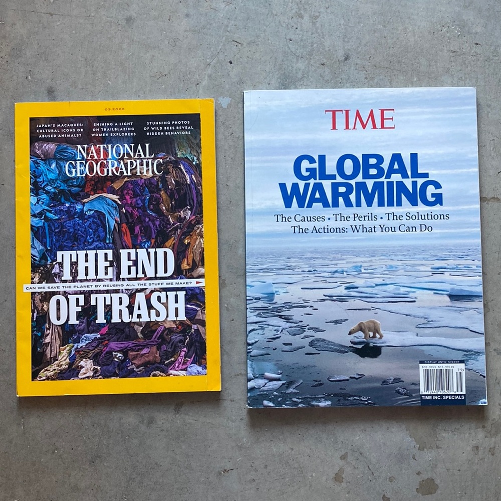 Coffee table reading for the Enviornmentalist ! Magazines books